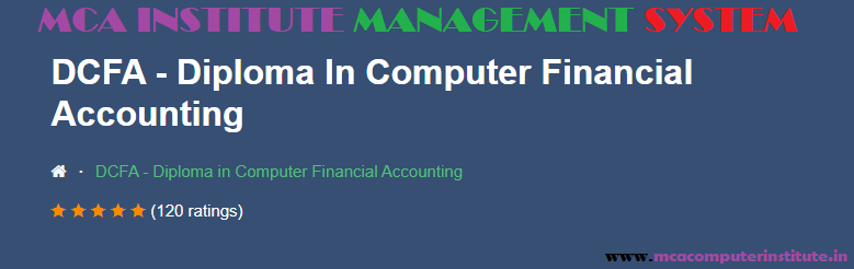 Diploma in Financial Computer Accounting (DFCA)